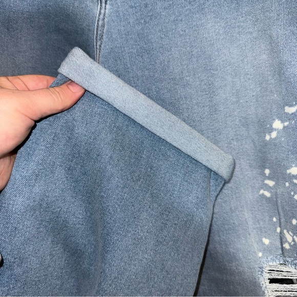 LANE BRYANT Signature Fit Boyfriend Jean- Light Wash with Patchwork, Size 22 - Picture 11 of 13